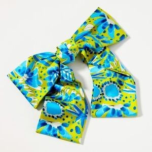 NWT Vera For Anthropologie Bow Barrette Blue Green